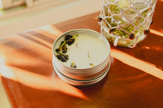 Velas Botánicas en Lata Plateada